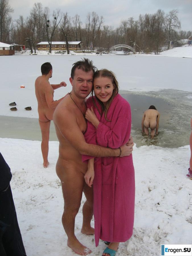 Ukrainian nudists in winter. Part 2. Photo 15