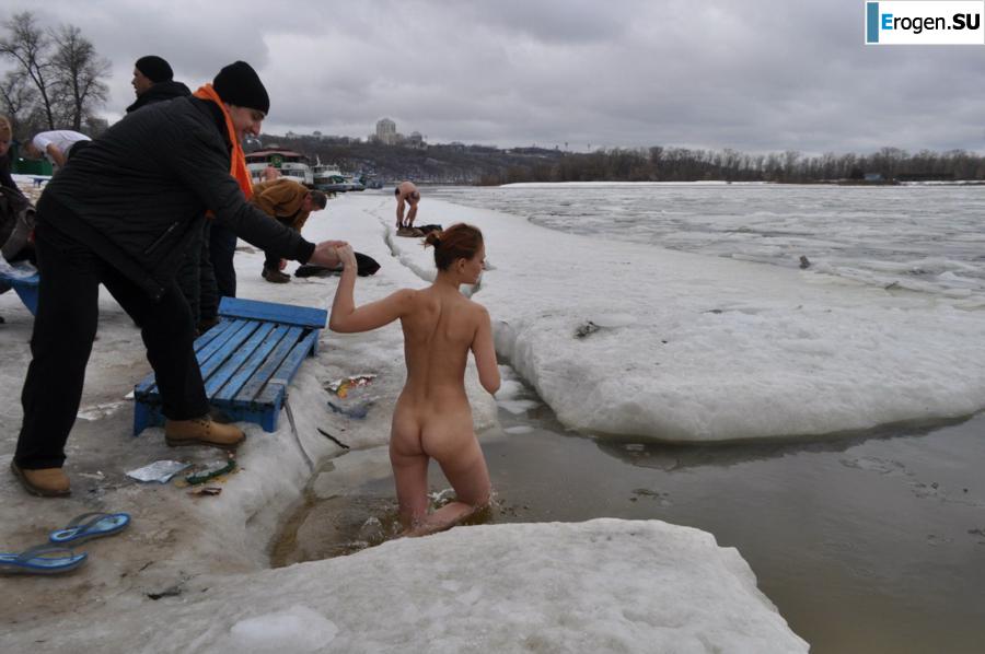 Украинские нудисты зимой. Часть 3. Фото 15