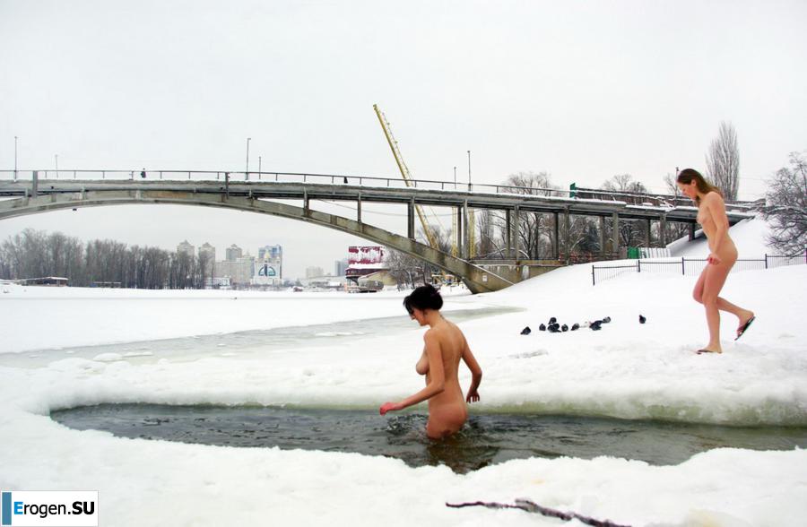 Украинские нудисты зимой. Часть 3. Фото 36