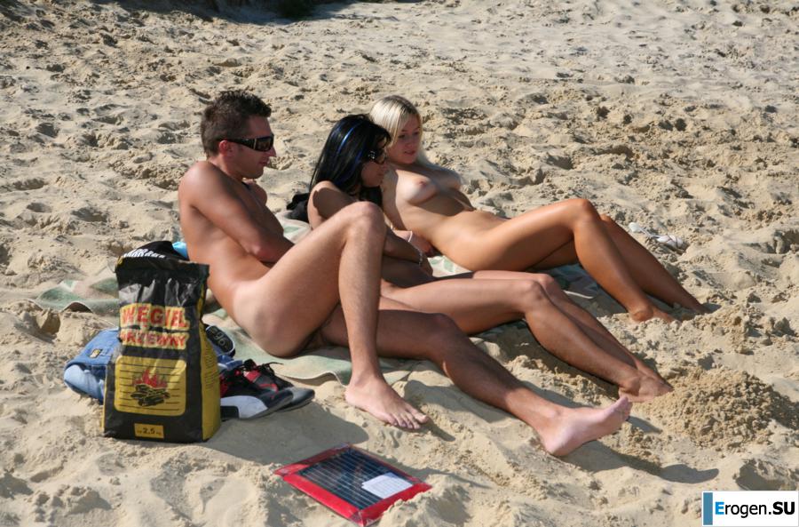 Three nudists on the riverbank. Part 4. Photo 11