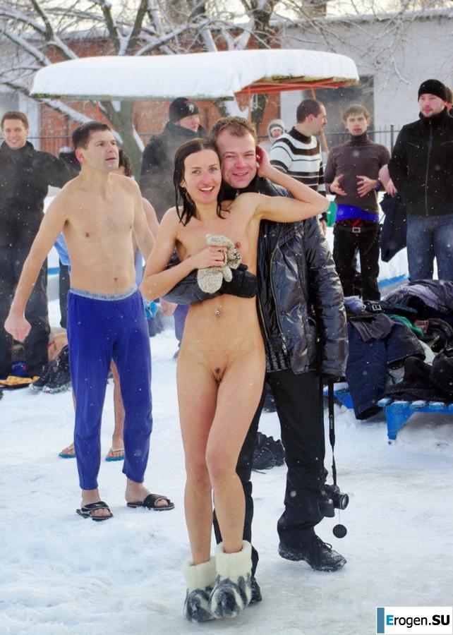 Ukrainian nudists in winter. Part 5. Photo 16