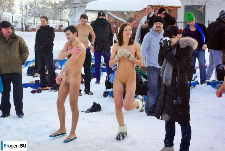 Ukrainian nudists in winter. Part 5. Photo 34