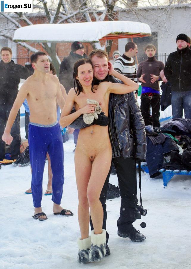 Украинские нудисты зимой. Часть 7. Фото 16