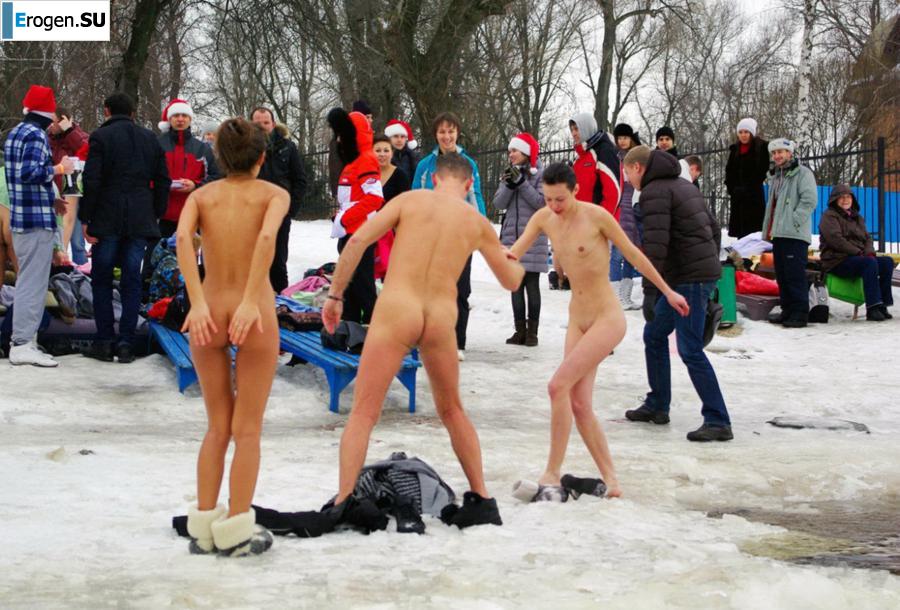 Украинские нудисты зимой. Часть 7. Фото 23