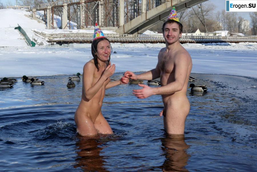 Украинские нудисты зимой. Часть 7. Фото 7