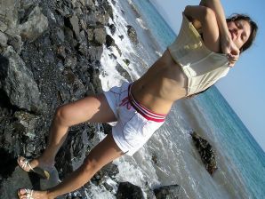 without a swimsuit on a rocky shore. Thumb 39