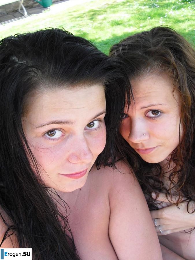 three girlfriends sunbathe in the yard with bare breasts. Part 2. Photo 26