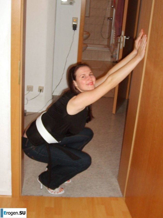 Role games of a bright brunette in a short skirt and her boyfriend. Photo 3