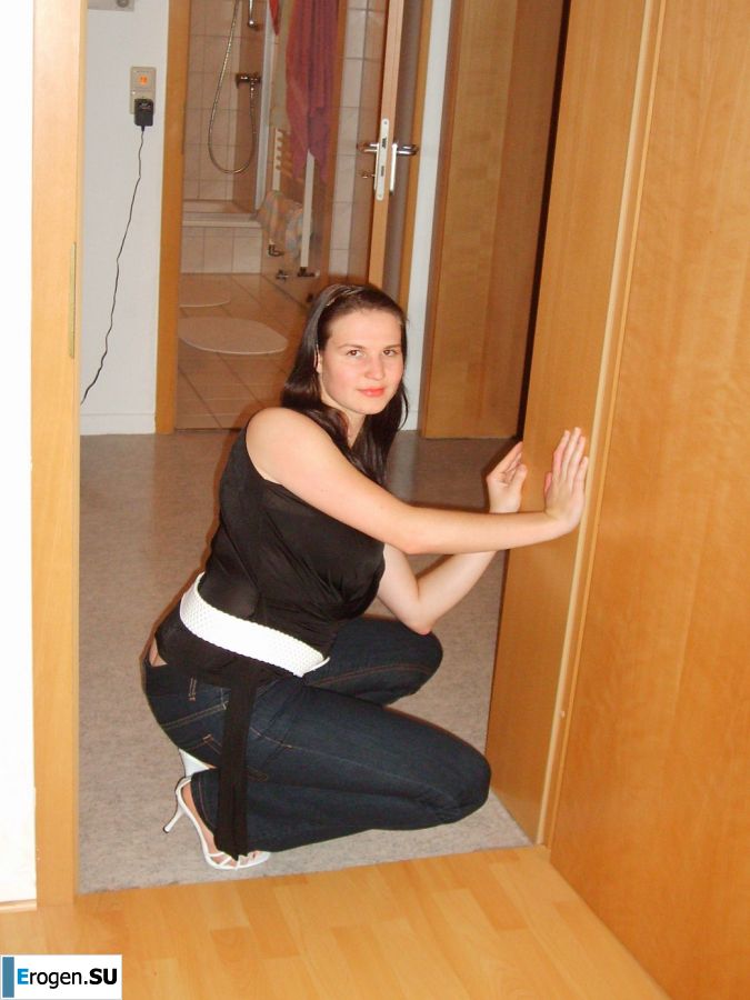 Role games of a bright brunette in a short skirt and her boyfriend. Photo 4