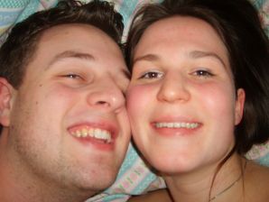 Role games of a bright brunette in a short skirt and her boyfriend. Thumb 17