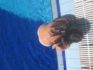 A slender woman at the sea took off a white swimsuit in front of her husband. Thumb 27