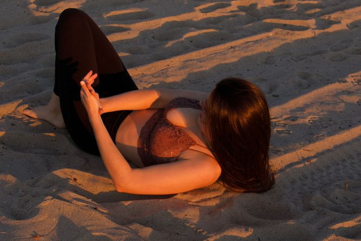 Melba Chastain in Hair Sand Curves. Эскиз 14